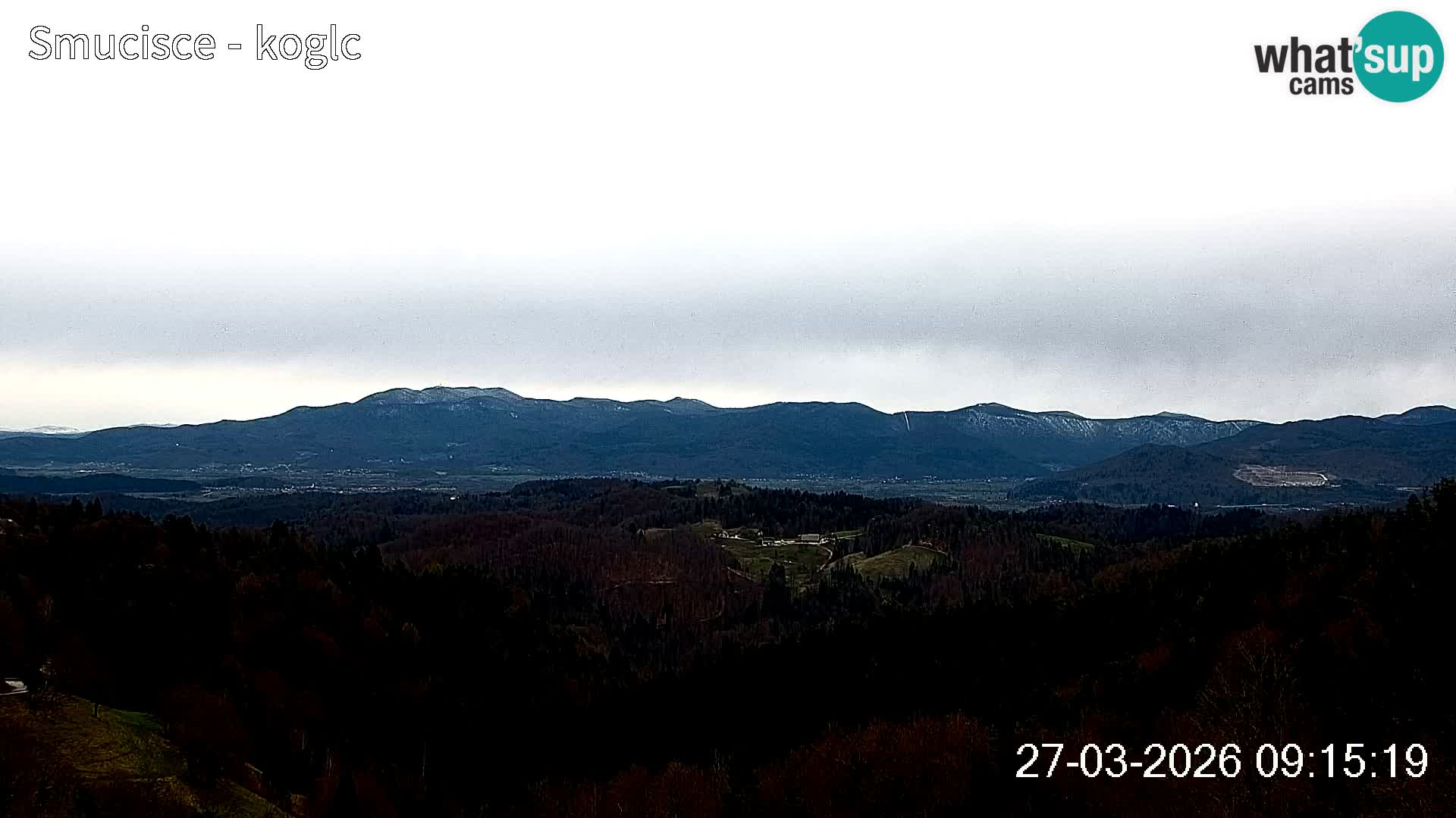 Webcam Šentjošt sci – Vista live sulla parte alta della pista