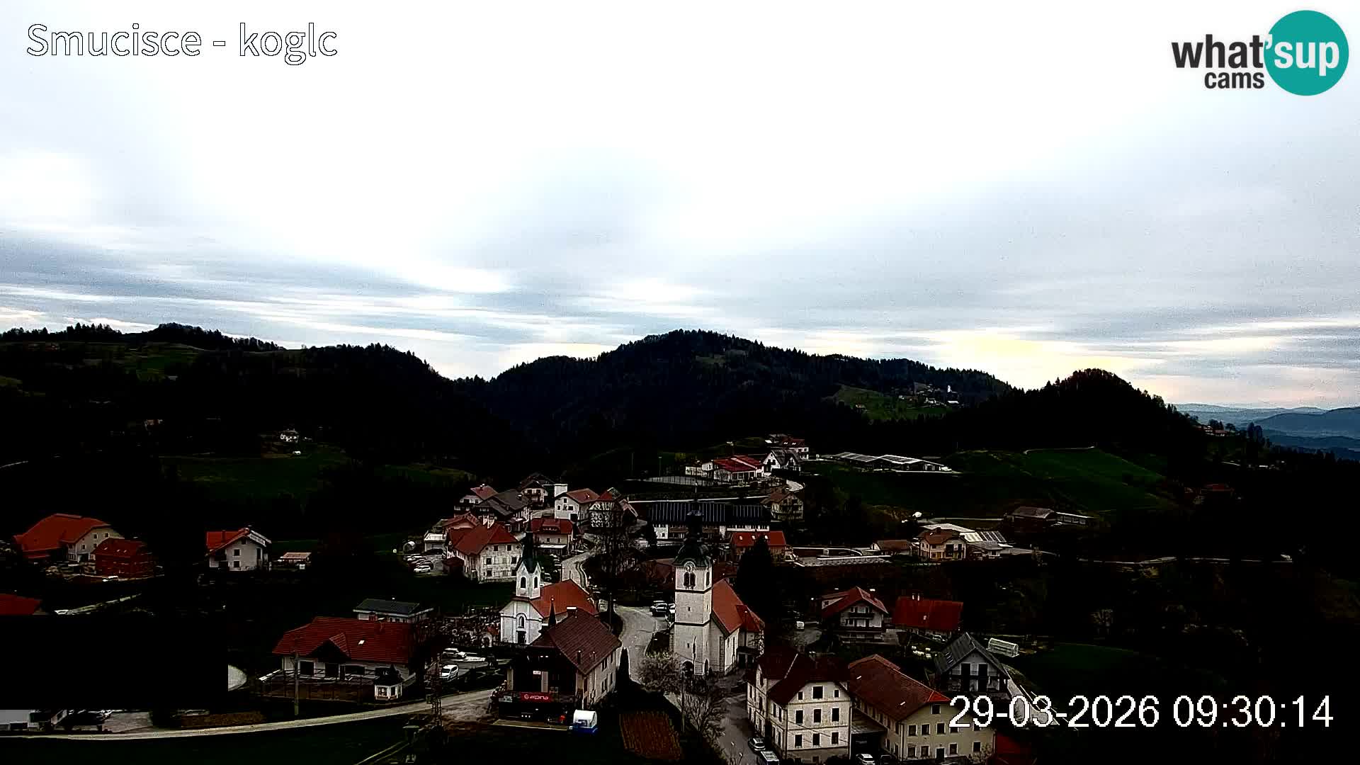 Webcam Šentjošt sci – Vista live sulla parte alta della pista