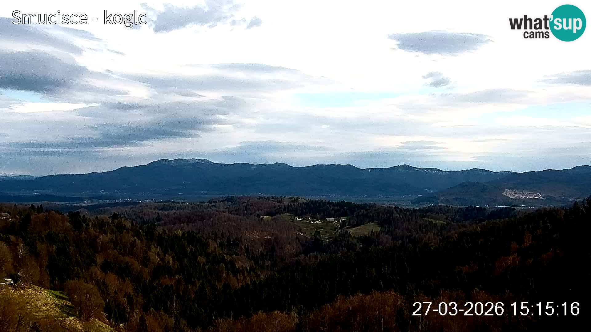 Webcam Šentjošt sci – Vista live sulla parte alta della pista