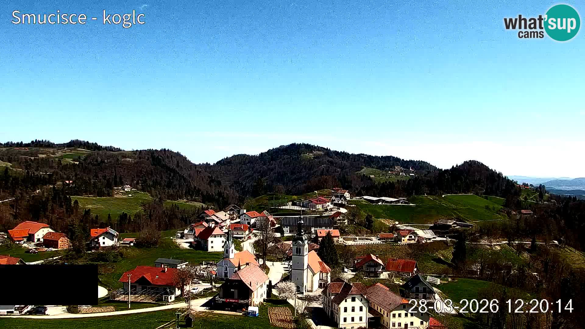 Webcam Šentjošt sci – Vista live sulla parte alta della pista