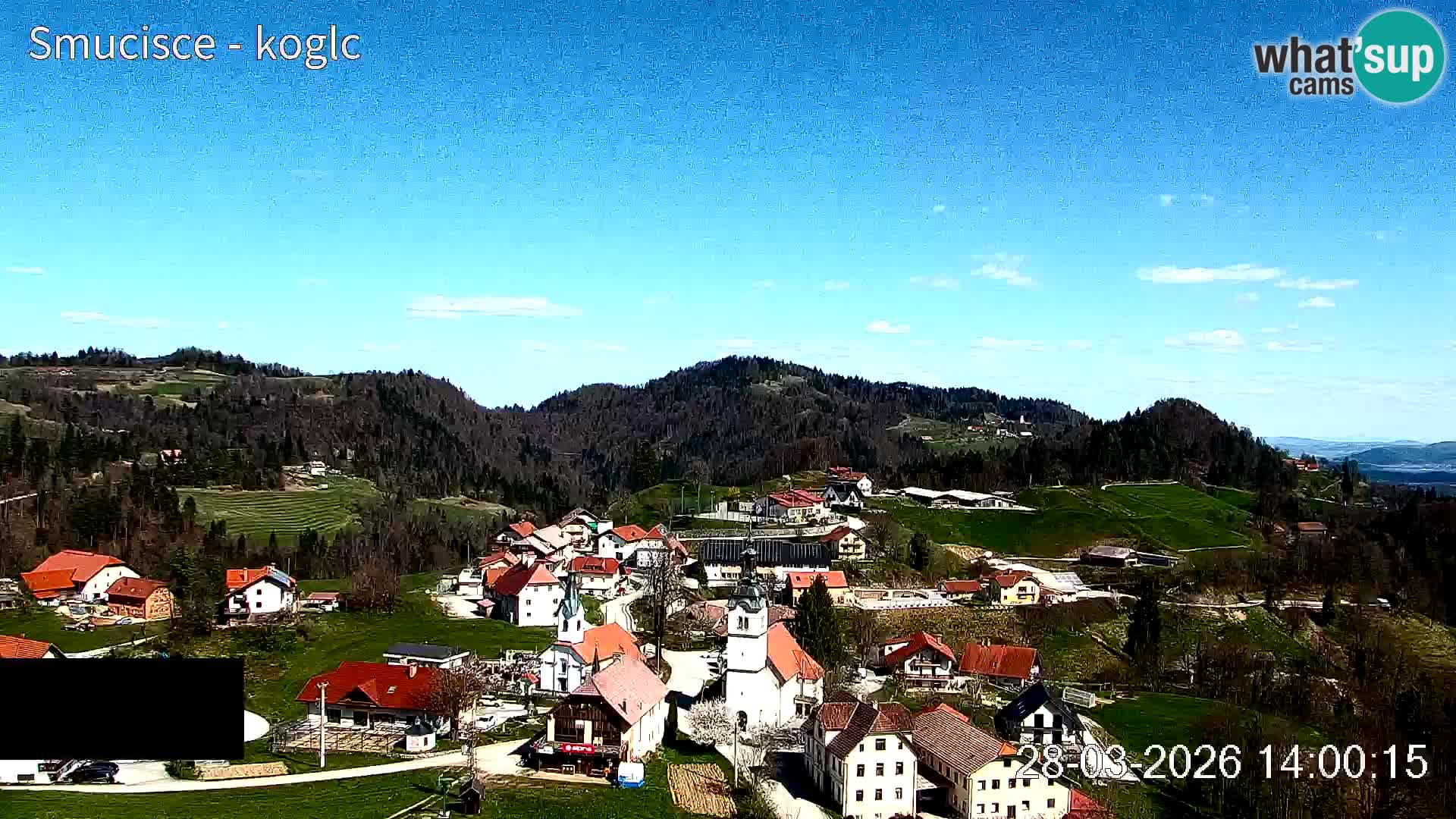 Webcam Šentjošt sci – Vista live sulla parte alta della pista