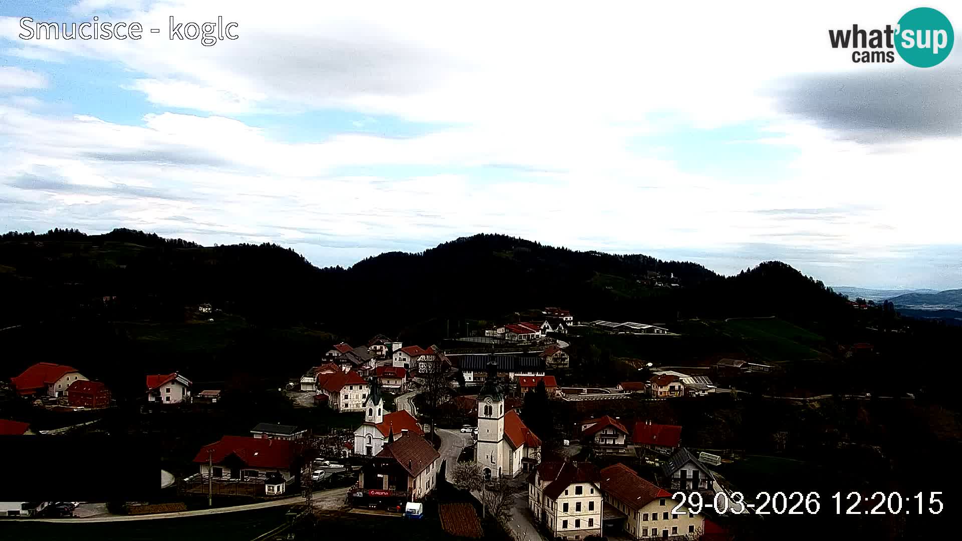 Webcam Šentjošt sci – Vista live sulla parte alta della pista