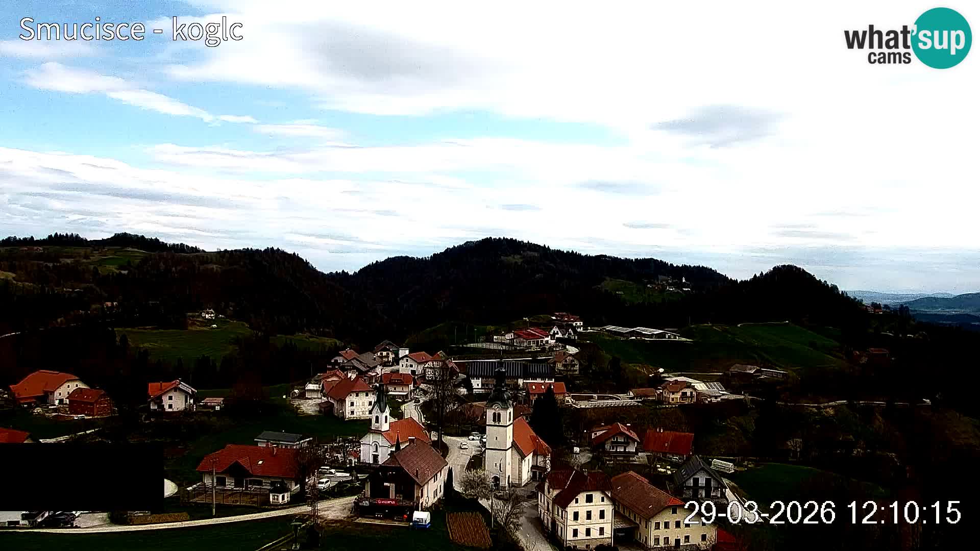 Webcam Šentjošt sci – Vista live sulla parte alta della pista