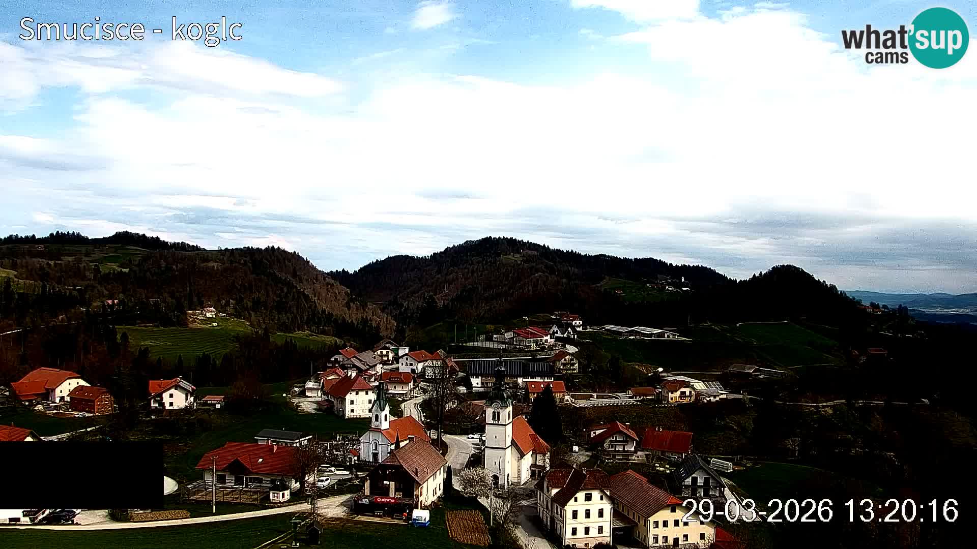 Webcam Šentjošt sci – Vista live sulla parte alta della pista