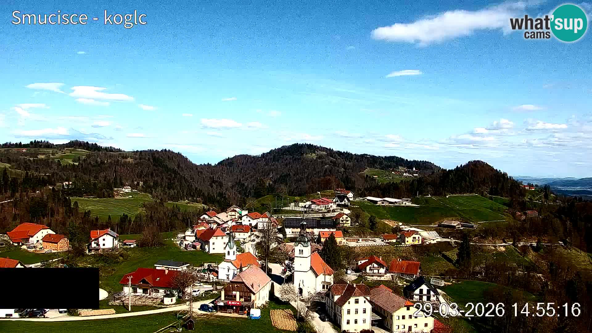 Webcam Šentjošt sci – Vista live sulla parte alta della pista