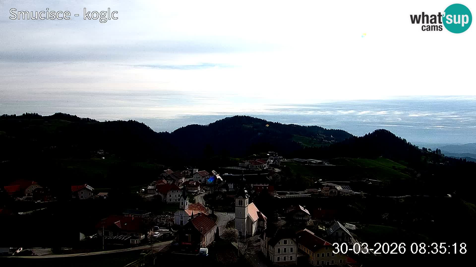 Webcam Šentjošt sci – Vista live sulla parte alta della pista