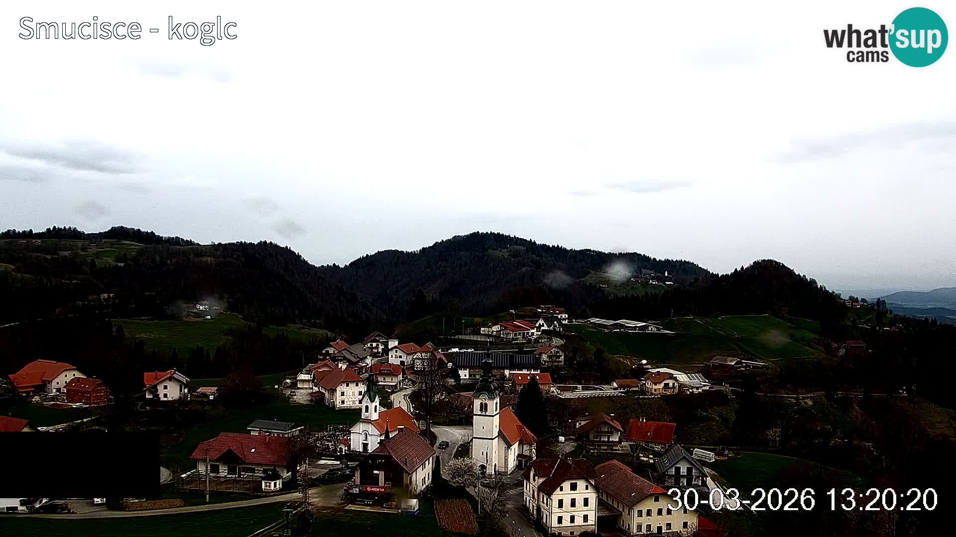 Webcam Šentjošt sci – Vista live sulla parte alta della pista