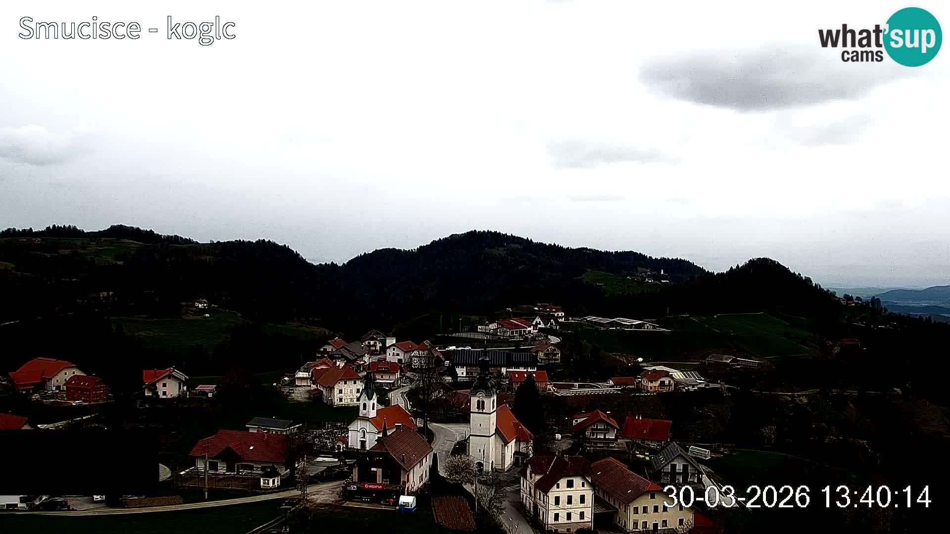 Webcam Šentjošt sci – Vista live sulla parte alta della pista