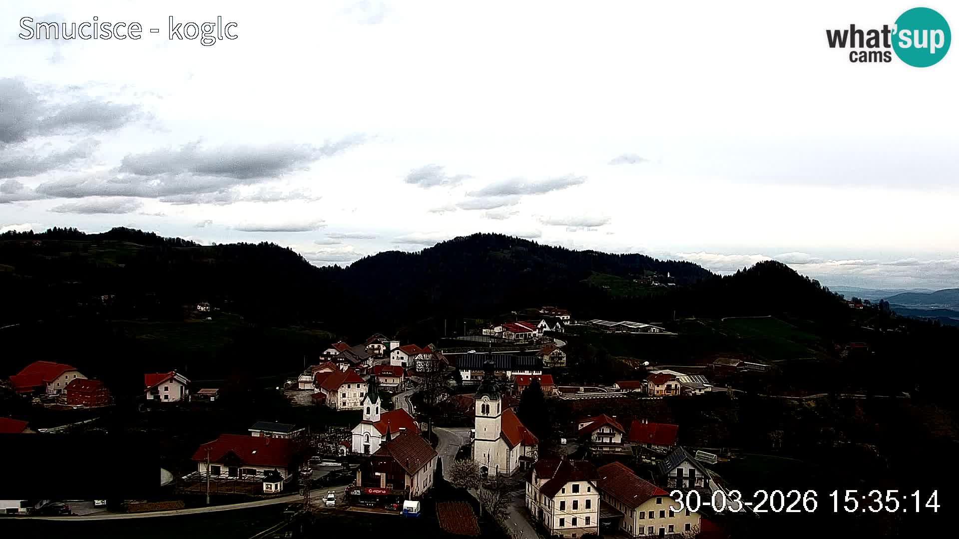 Webcam Šentjošt sci – Vista live sulla parte alta della pista