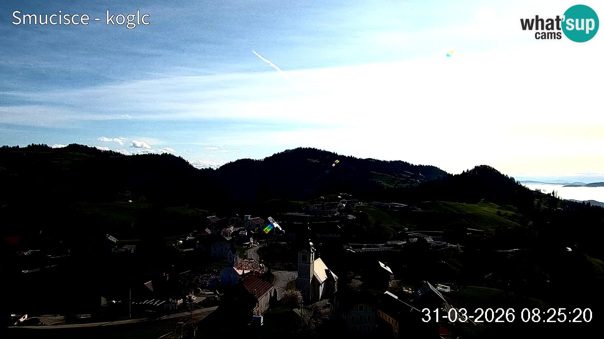 Webcam Šentjošt sci – Vista live sulla parte alta della pista