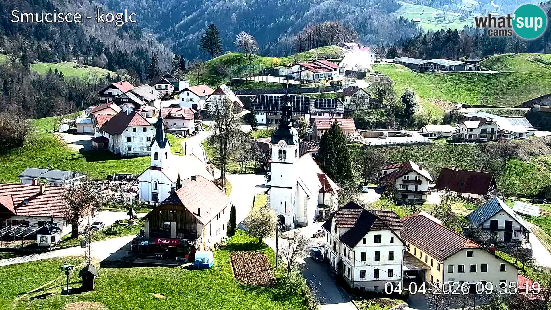 Webcam Šentjošt sci – Vista live sulla parte alta della pista