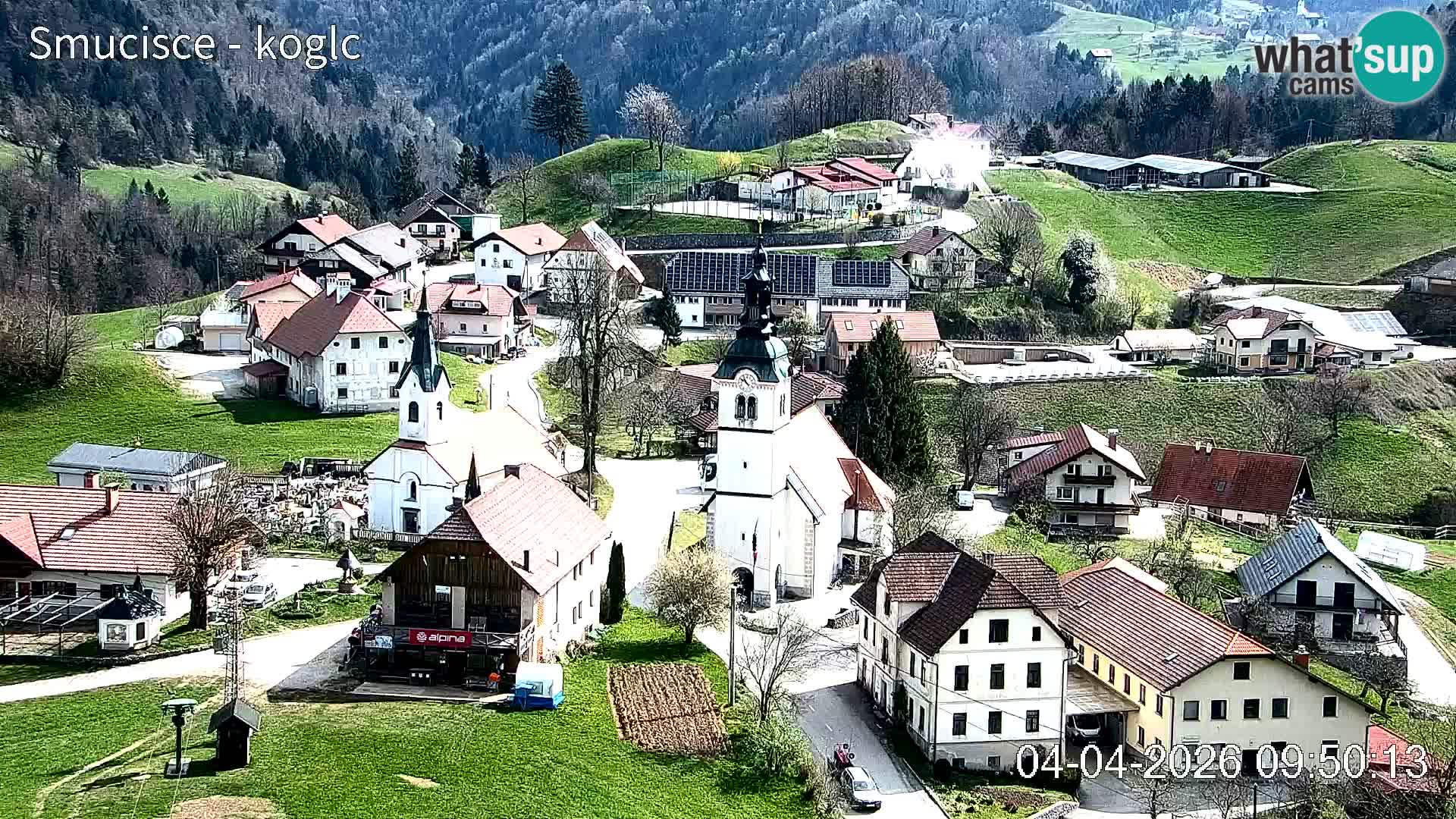 Webcam Šentjošt sci – Vista live sulla parte alta della pista