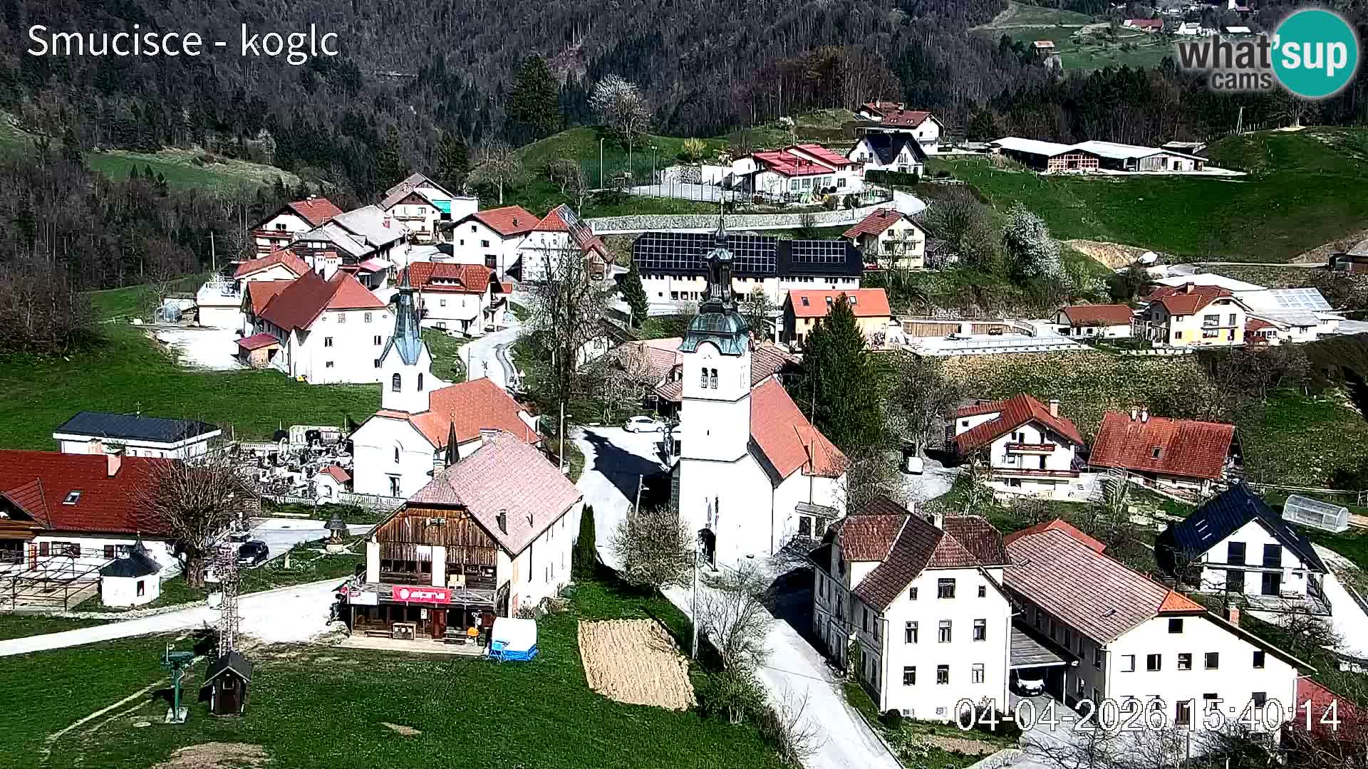 Webcam Šentjošt sci – Vista live sulla parte alta della pista