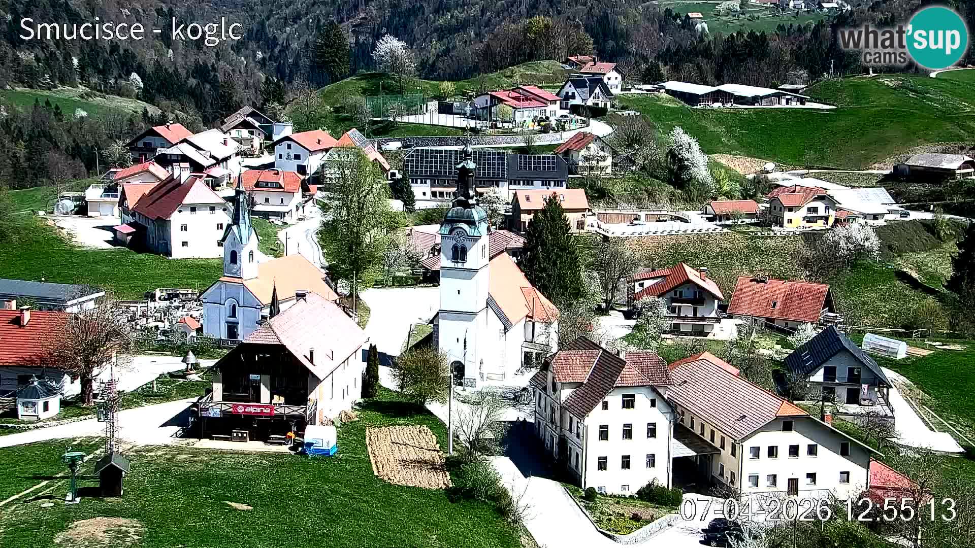 Webcam Šentjošt sci – Vista live sulla parte alta della pista