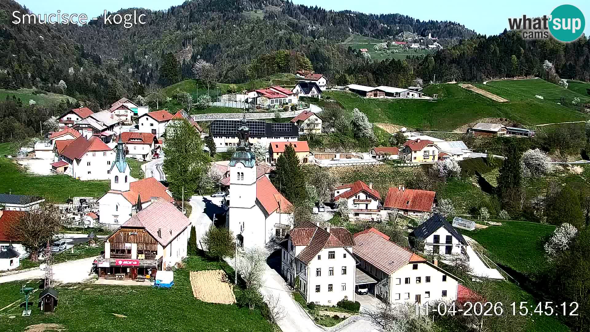 Webcam Šentjošt sci – Vista live sulla parte alta della pista