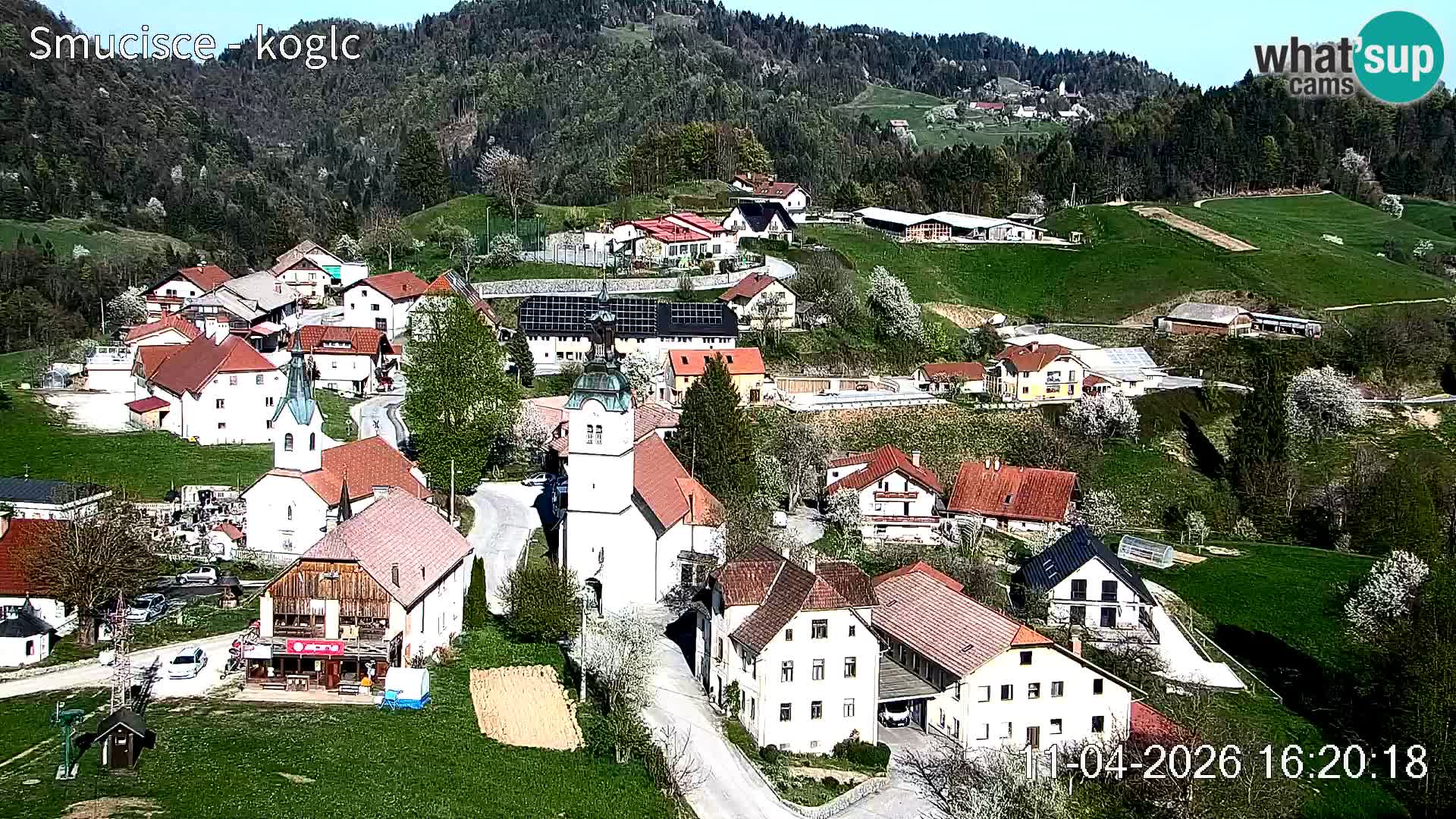 Webcam Šentjošt sci – Vista live sulla parte alta della pista