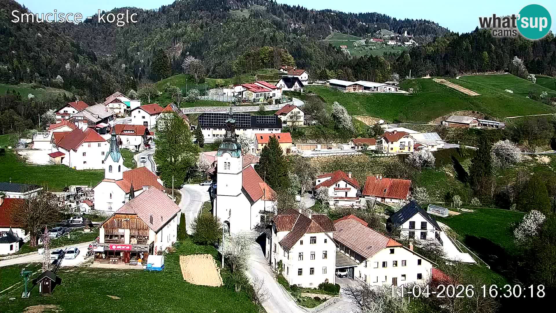 Webcam Šentjošt sci – Vista live sulla parte alta della pista