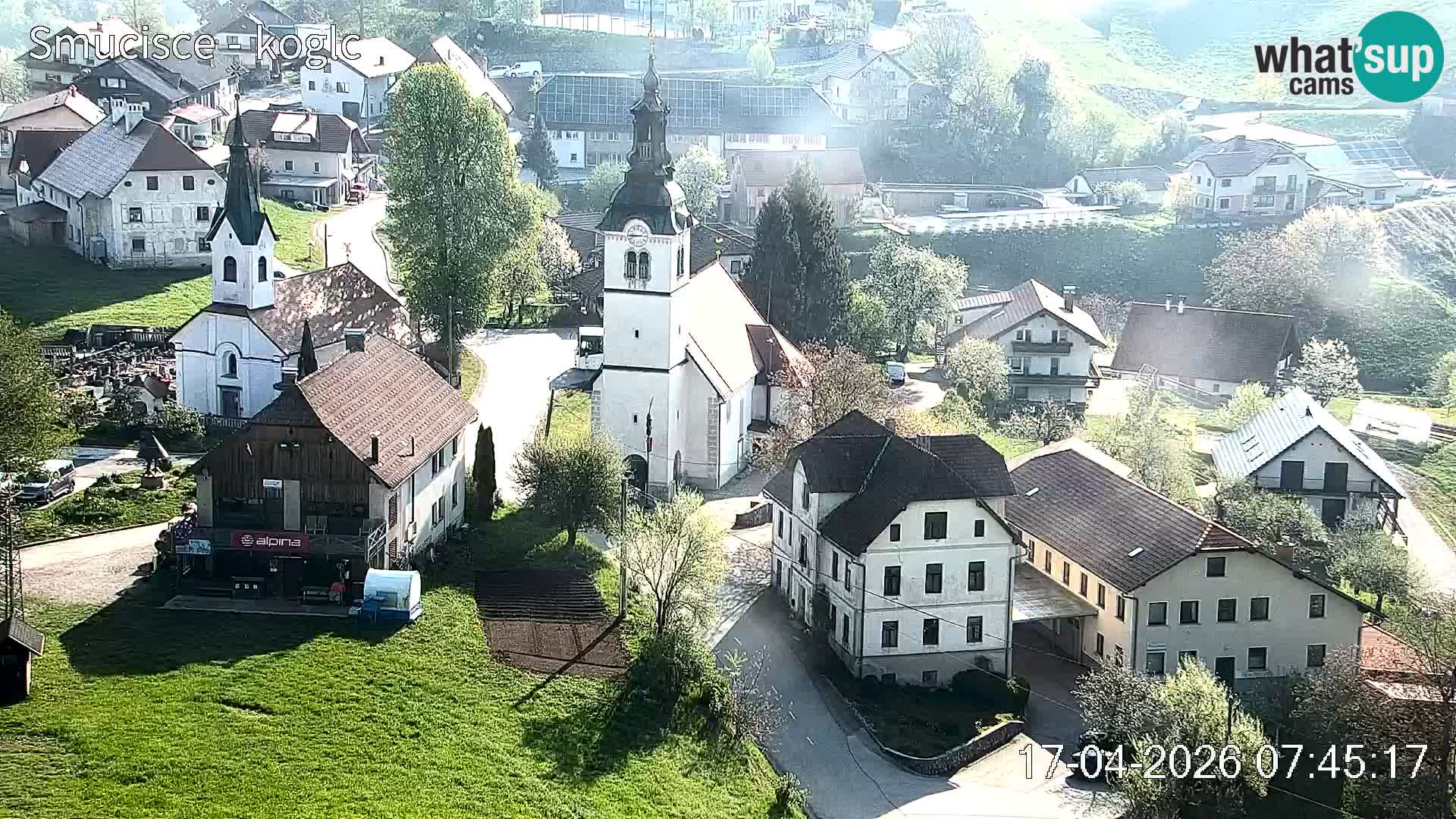 Webcam Šentjošt sci – Vista live sulla parte alta della pista