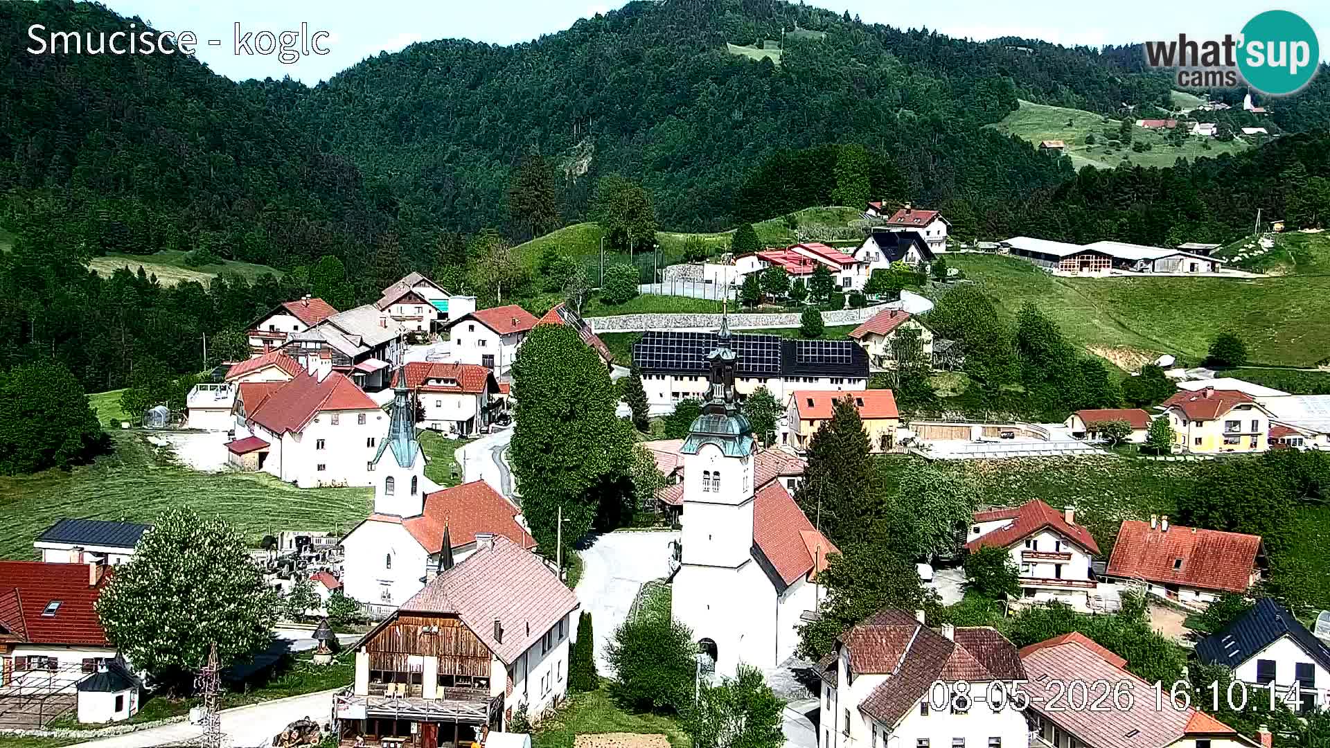 Webcam Šentjošt sci – Vista live sulla parte alta della pista