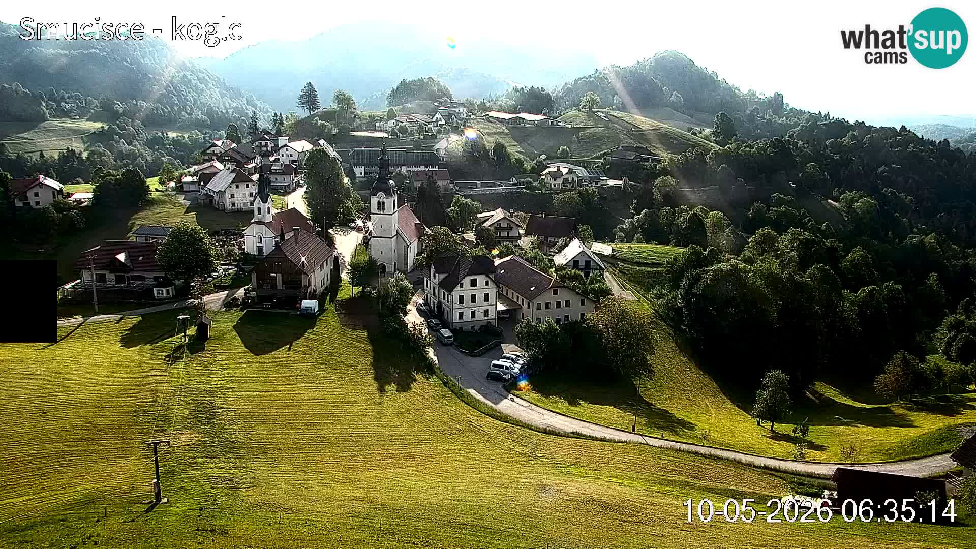 Webcam Šentjošt sci – Vista live sulla parte alta della pista