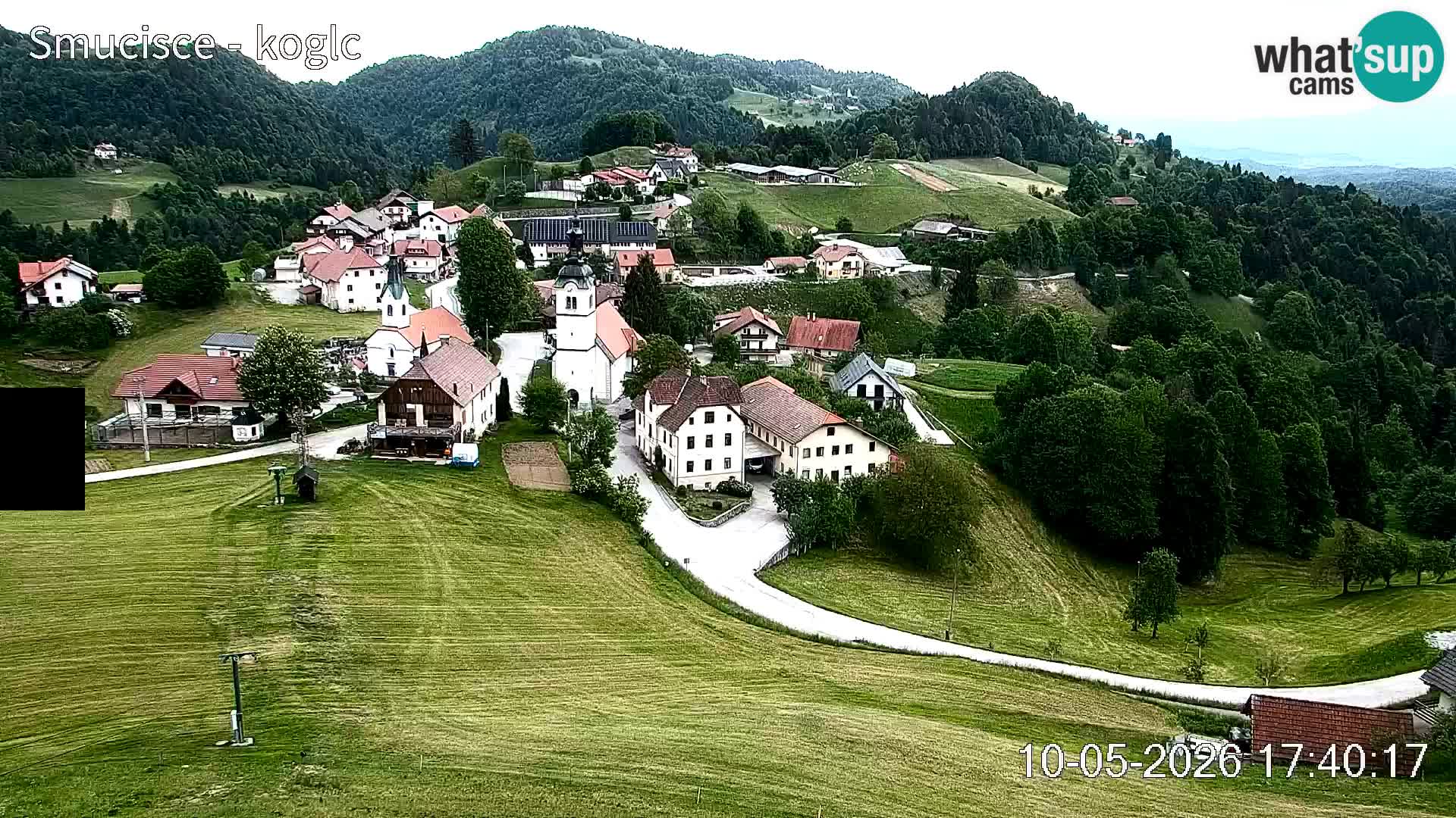 Webcam Šentjošt sci – Vista live sulla parte alta della pista