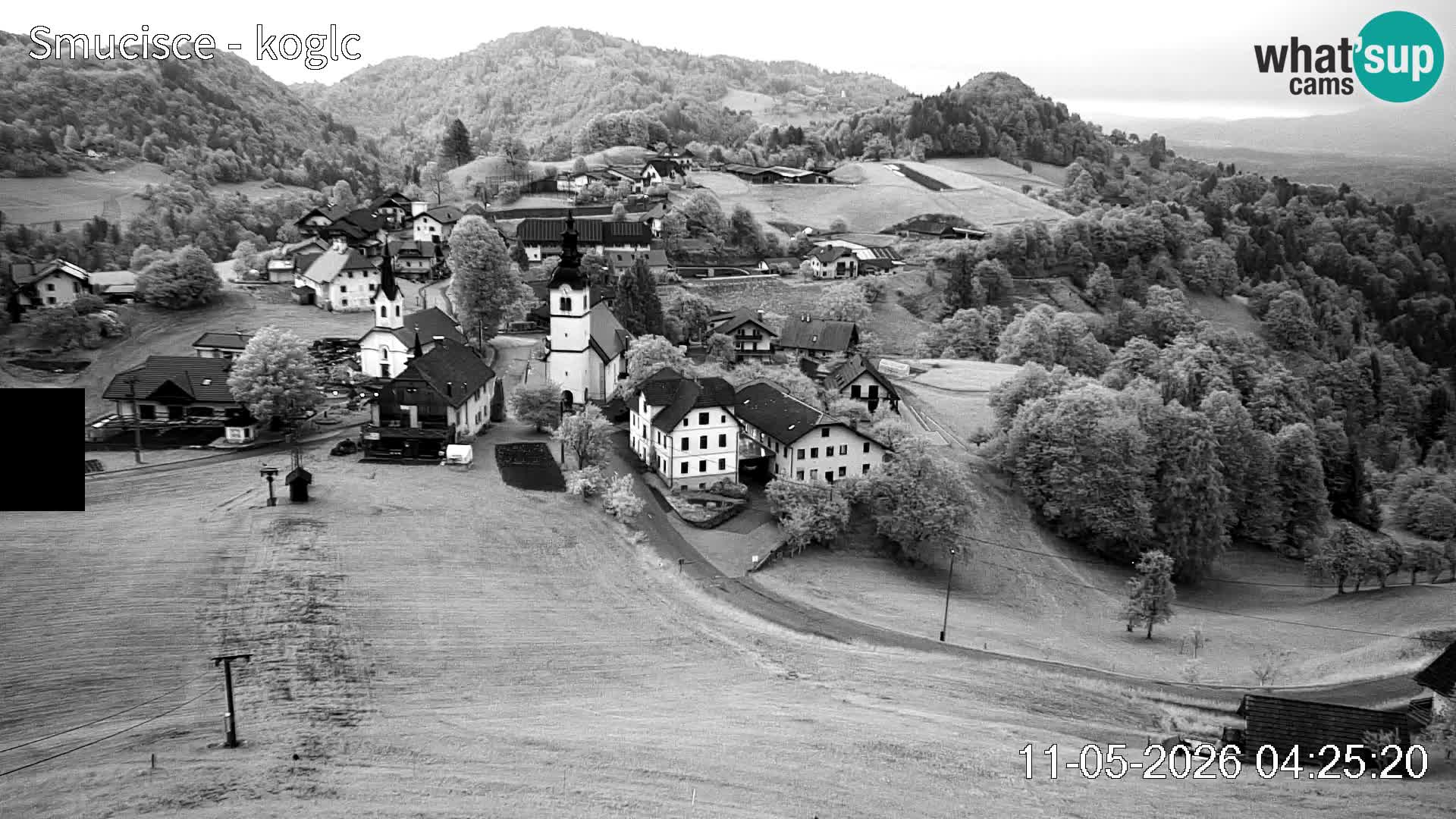 Webcam Šentjošt sci – Vista live sulla parte alta della pista