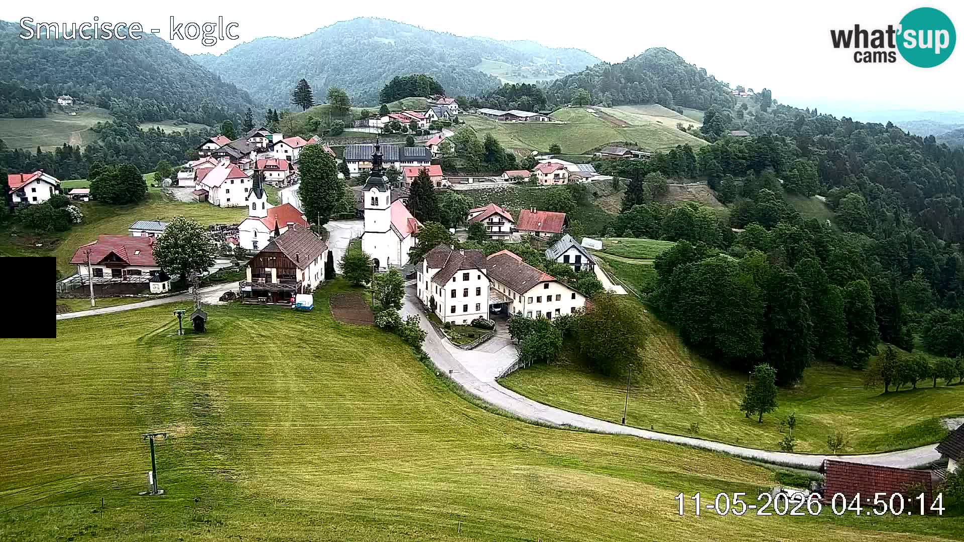 Webcam Šentjošt sci – Vista live sulla parte alta della pista