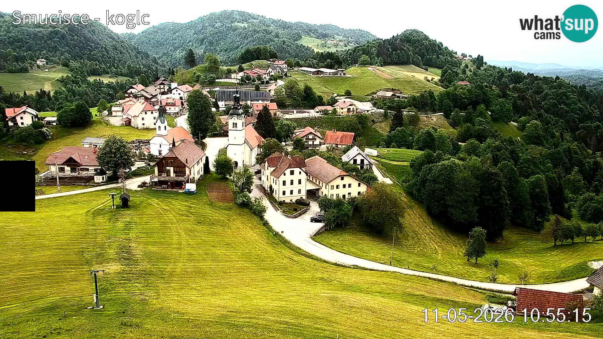 Webcam Šentjošt sci – Vista live sulla parte alta della pista