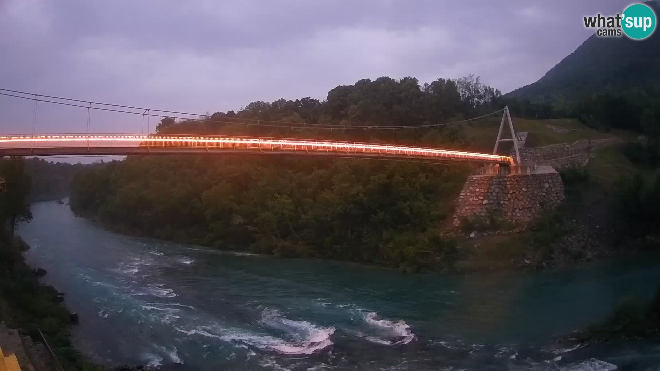 Webcam Soča River – Solkan – Building the bicycle bridge