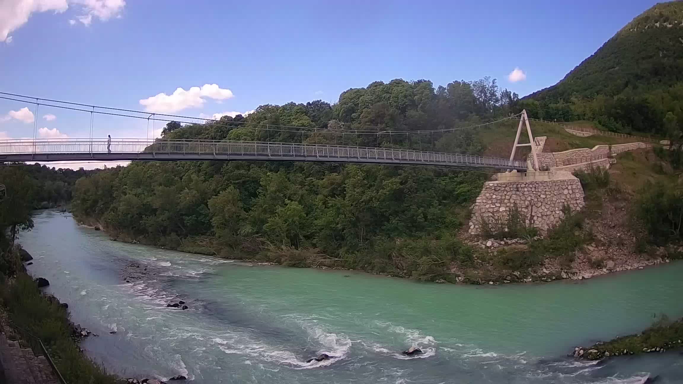 Puente peatonal Soča camera en vivo Solkan