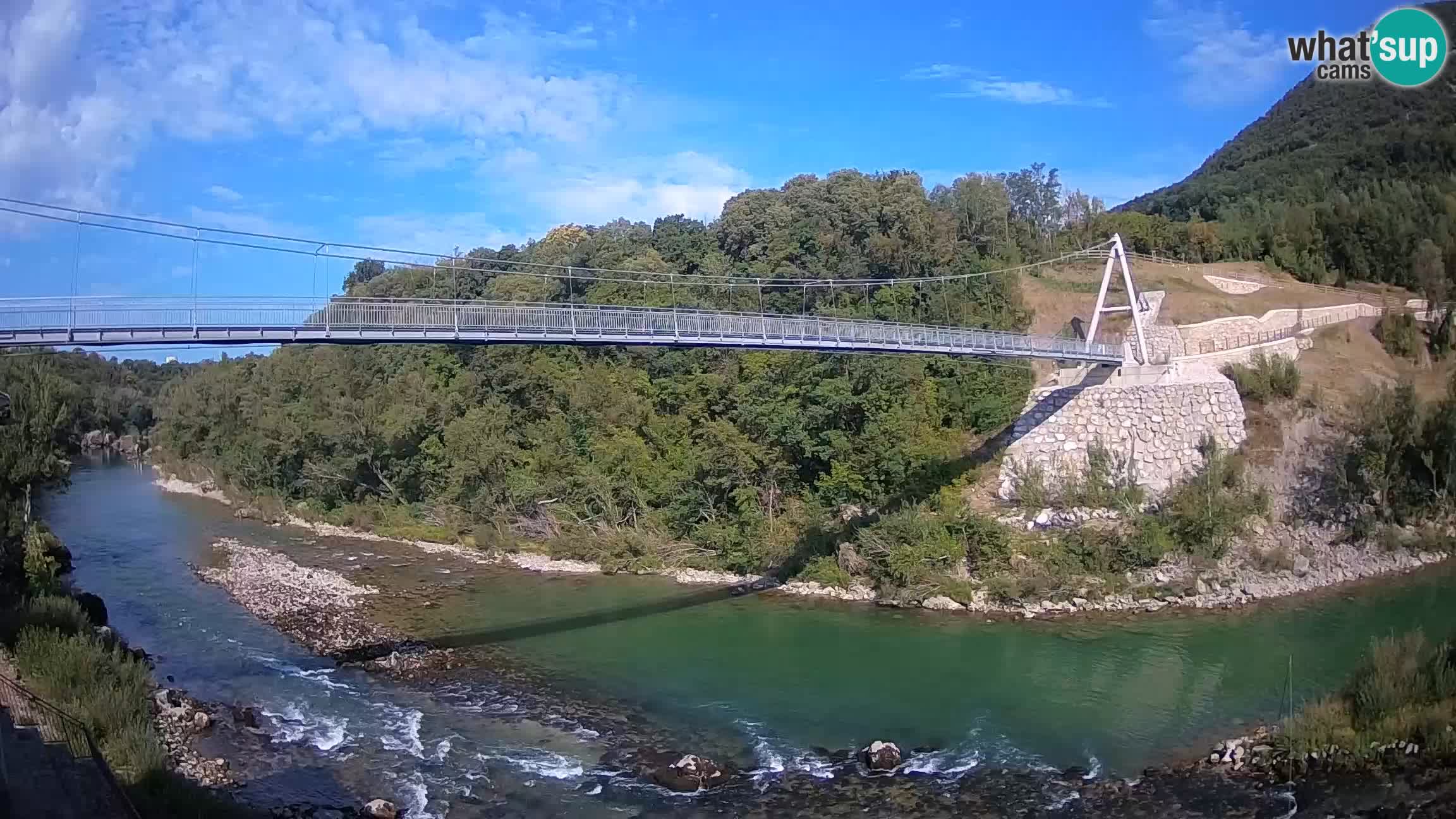 Puente peatonal Soča camera en vivo Solkan