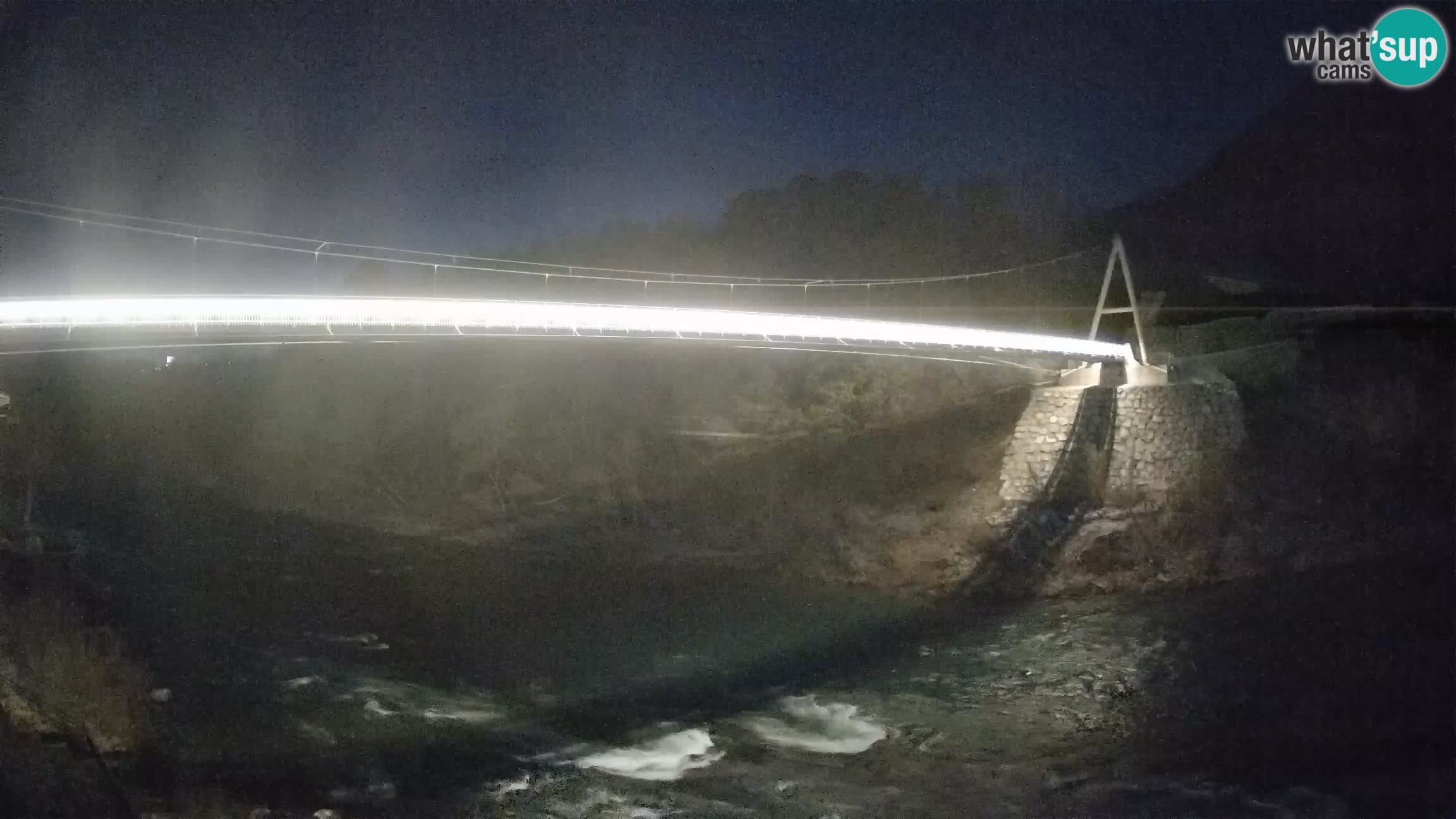 Puente peatonal Soča camera en vivo Solkan