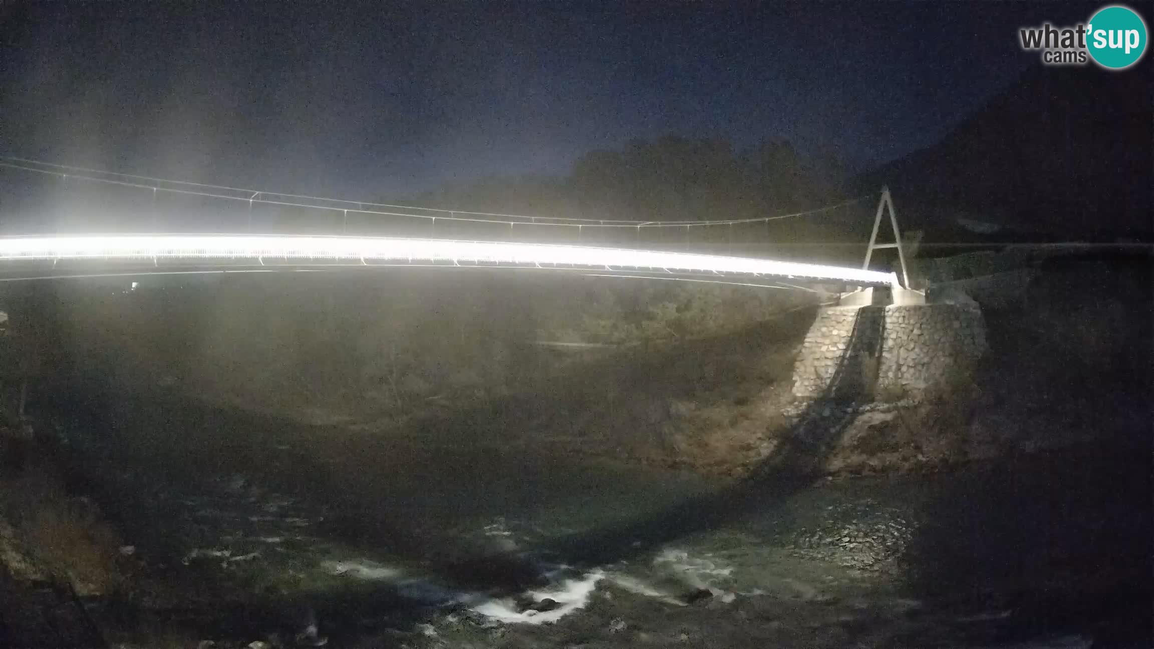 Puente peatonal Soča camera en vivo Solkan