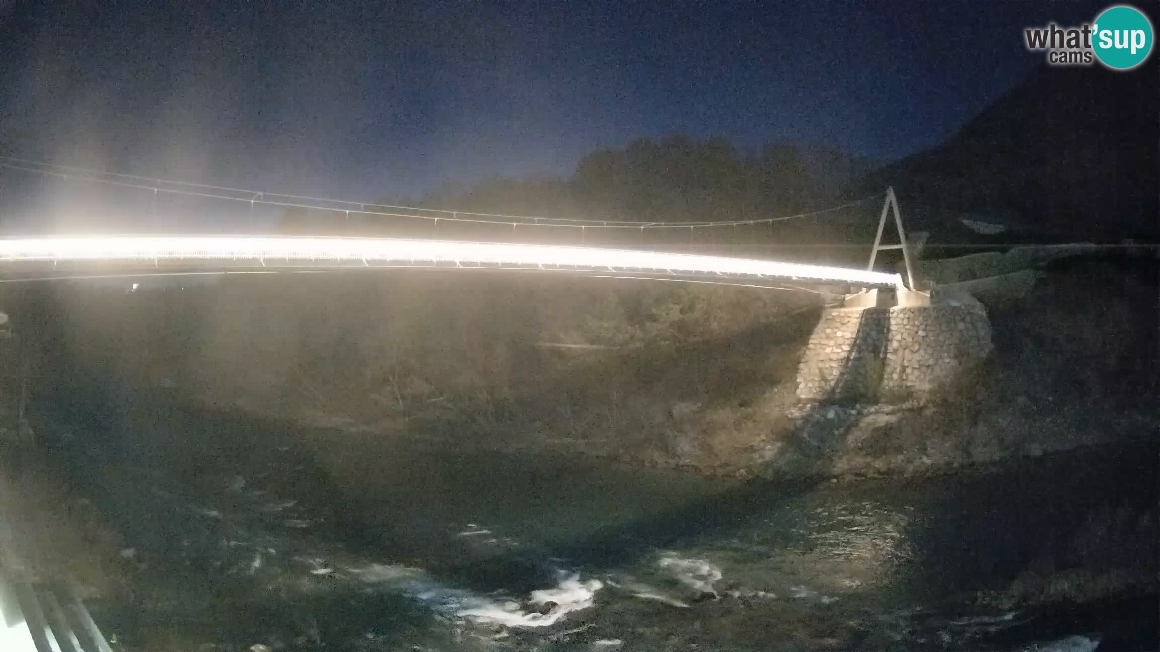 Puente peatonal Soča camera en vivo Solkan