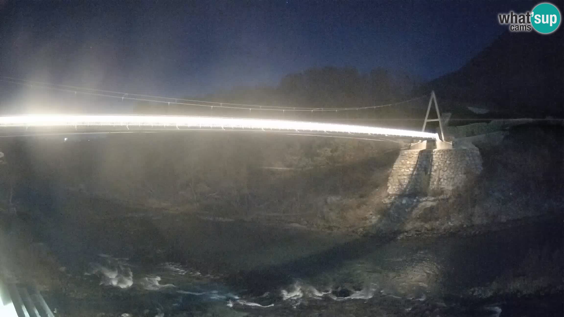 Puente peatonal Soča camera en vivo Solkan