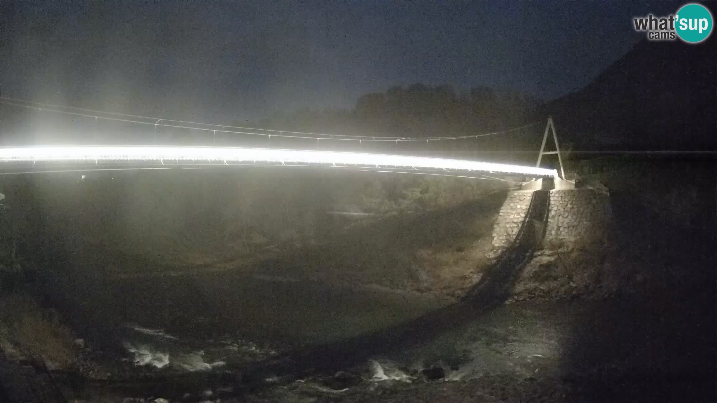 Puente peatonal Soča camera en vivo Solkan