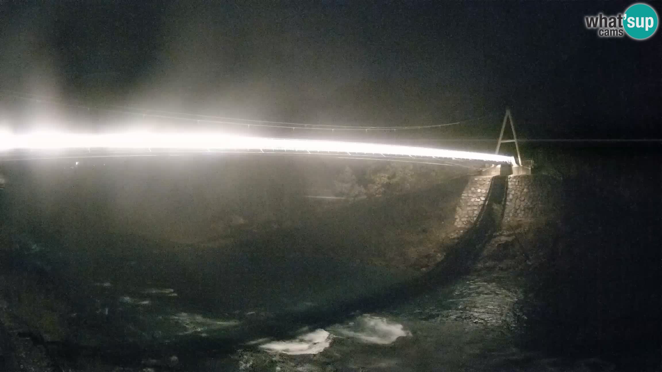 Puente peatonal Soča camera en vivo Solkan