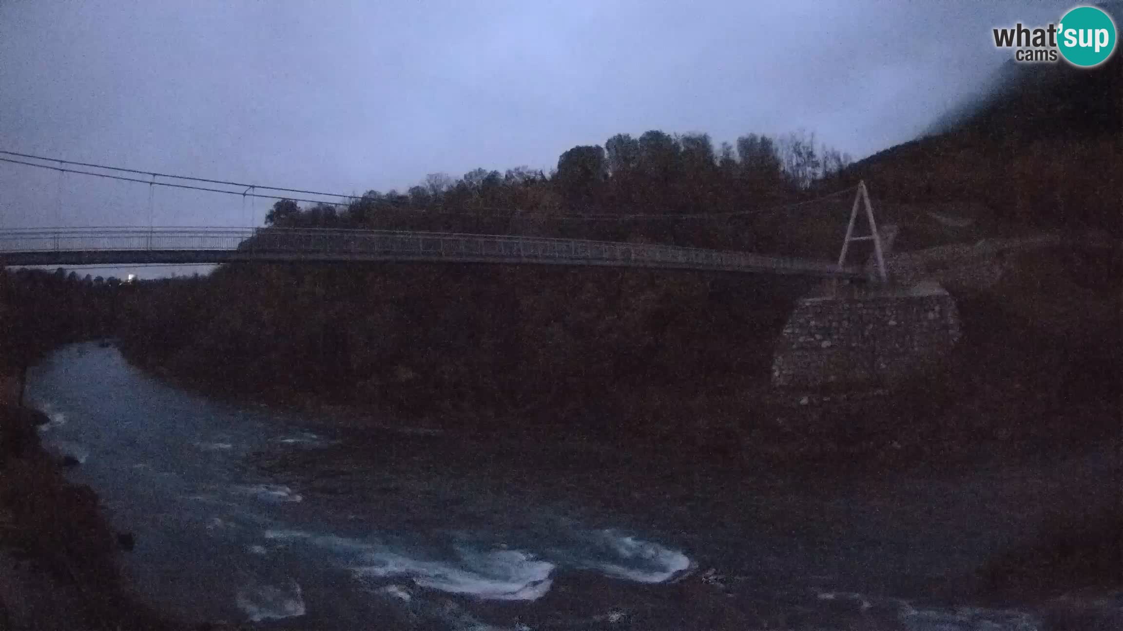 Puente peatonal Soča camera en vivo Solkan