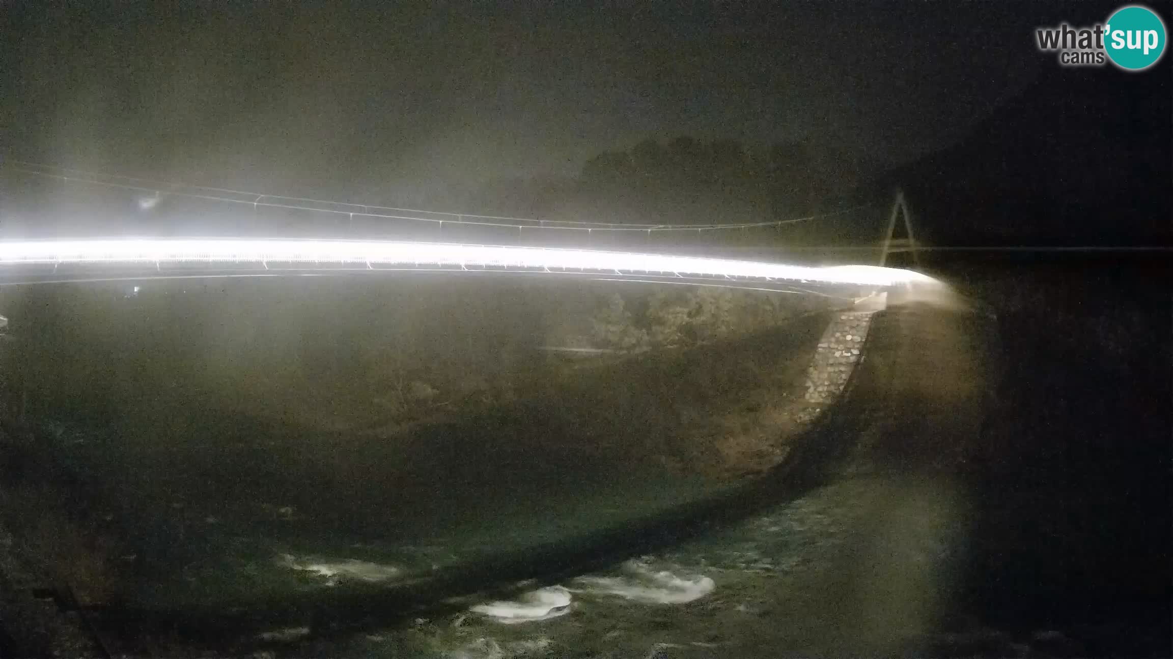 Puente peatonal Soča camera en vivo Solkan