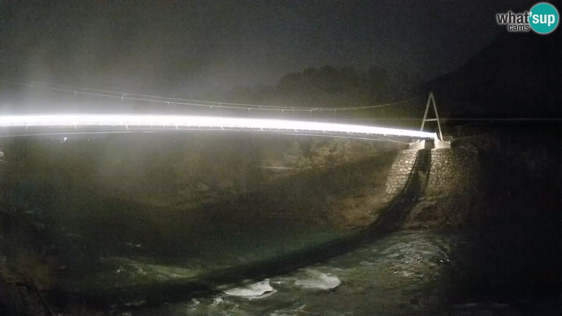 Puente peatonal Soča camera en vivo Solkan