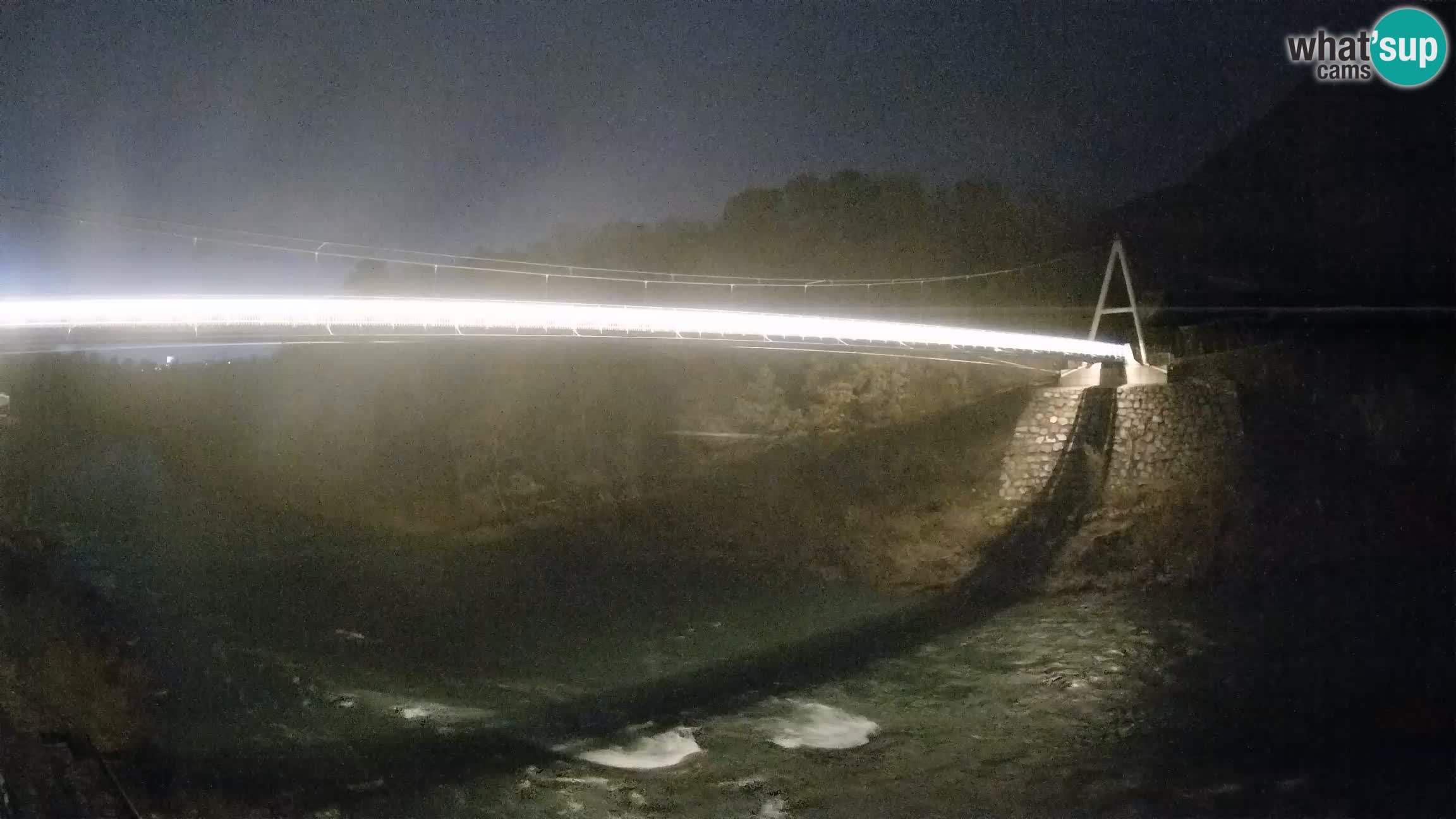 Puente peatonal Soča camera en vivo Solkan