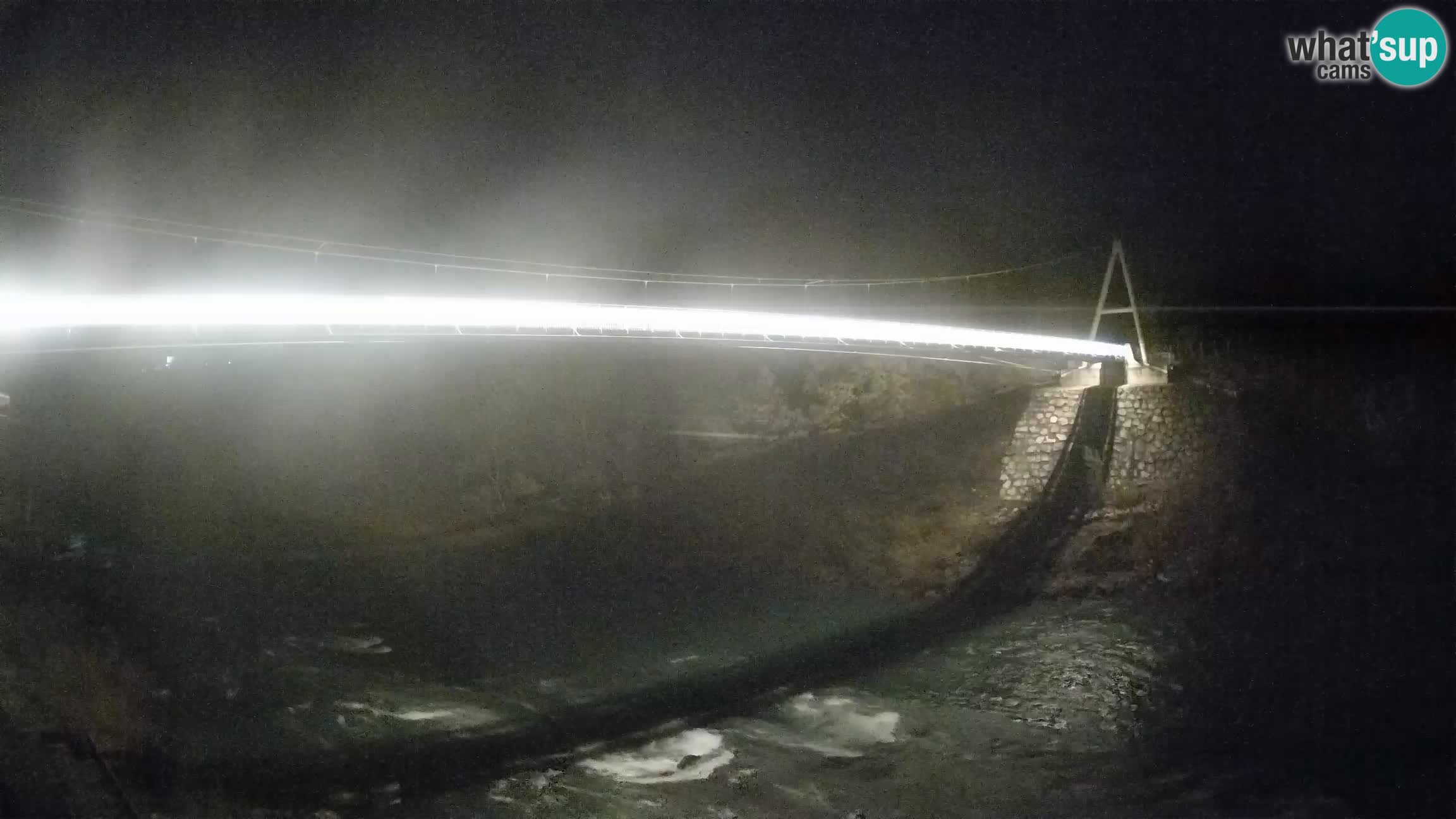 Puente peatonal Soča camera en vivo Solkan