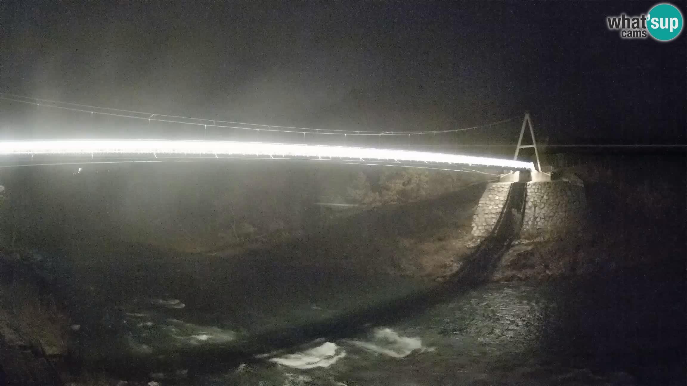 Puente peatonal Soča camera en vivo Solkan