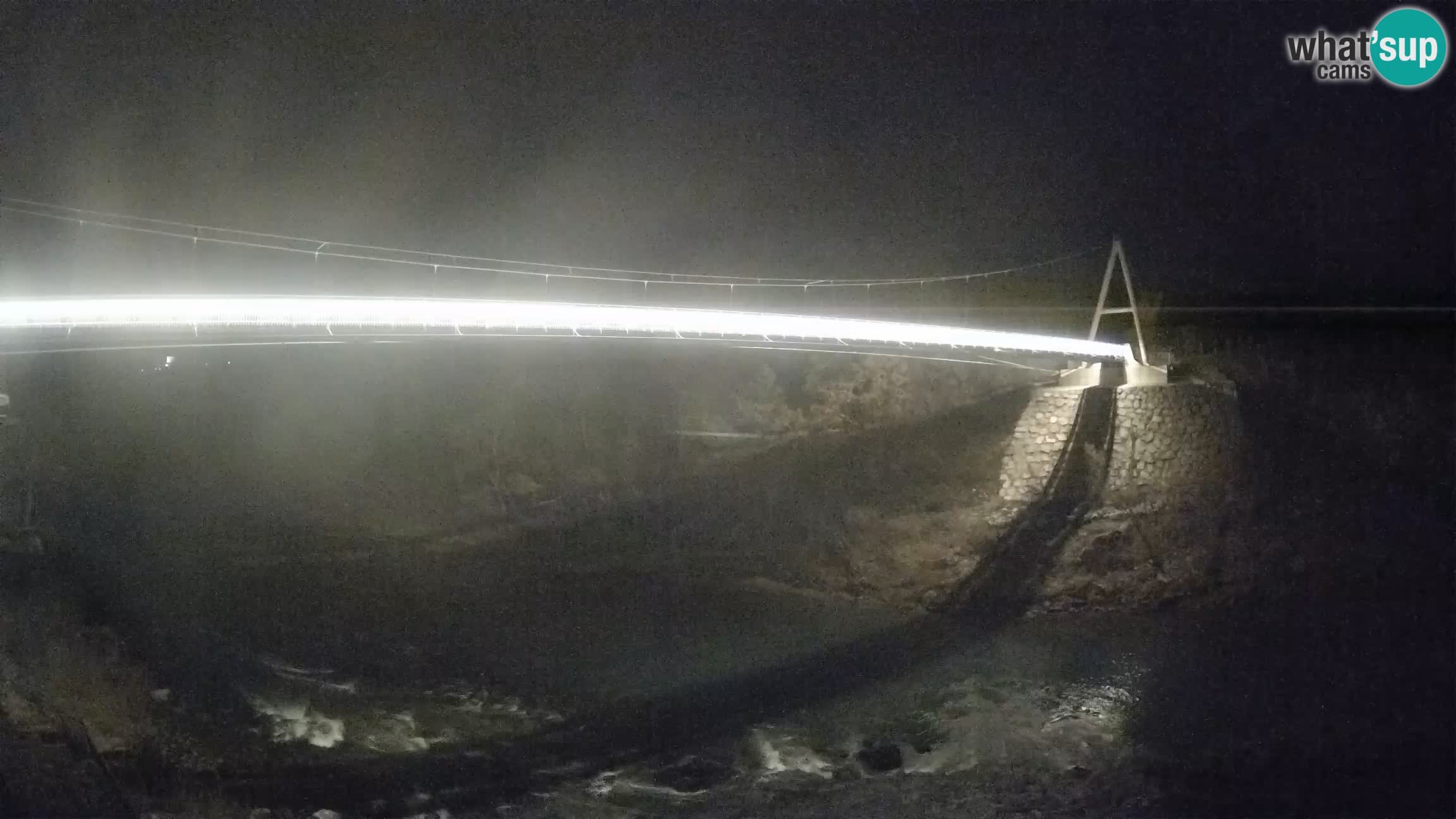 Puente peatonal Soča camera en vivo Solkan