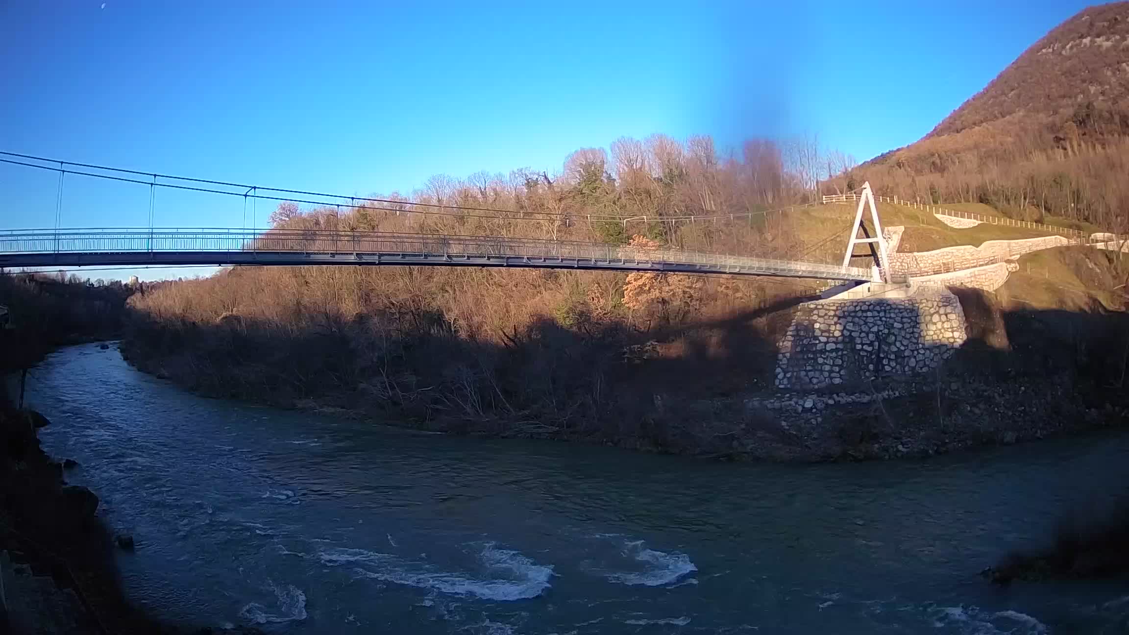 Passerelle sur la rivière Soča livecam Solkan