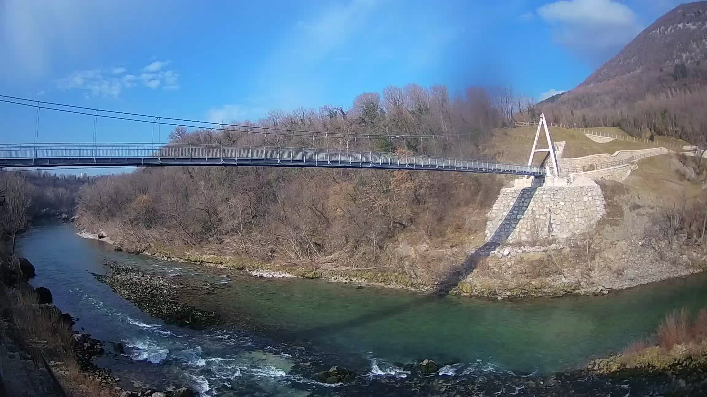 Puente peatonal Soča camera en vivo Solkan