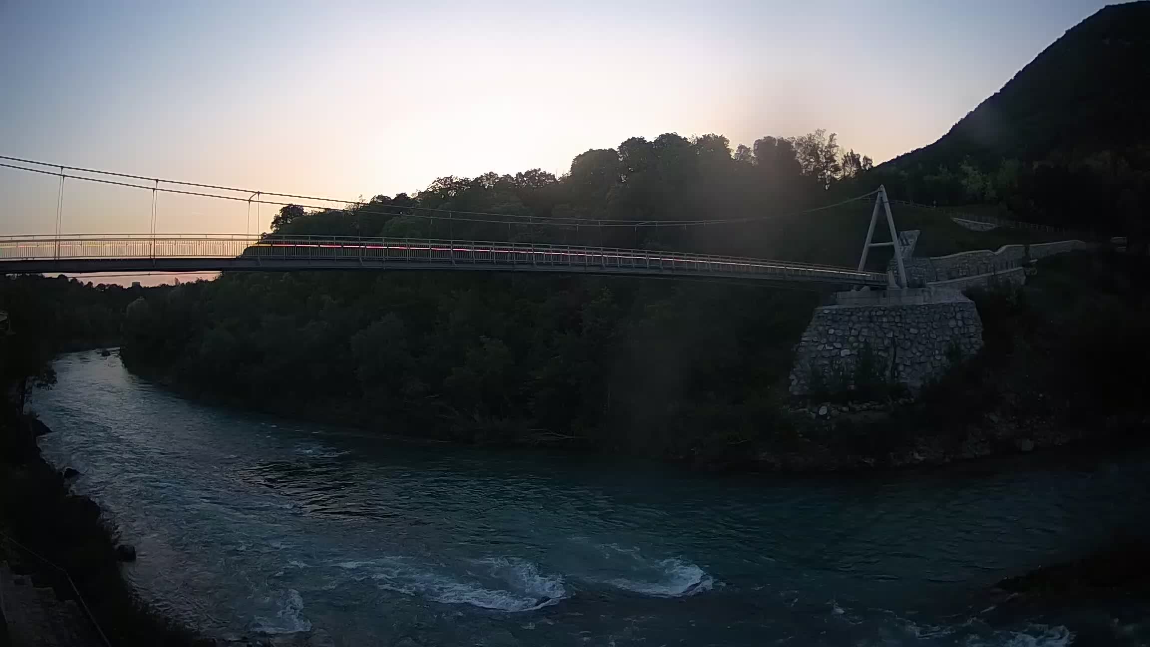 Pješački most preko Soče – Solkan web kamera