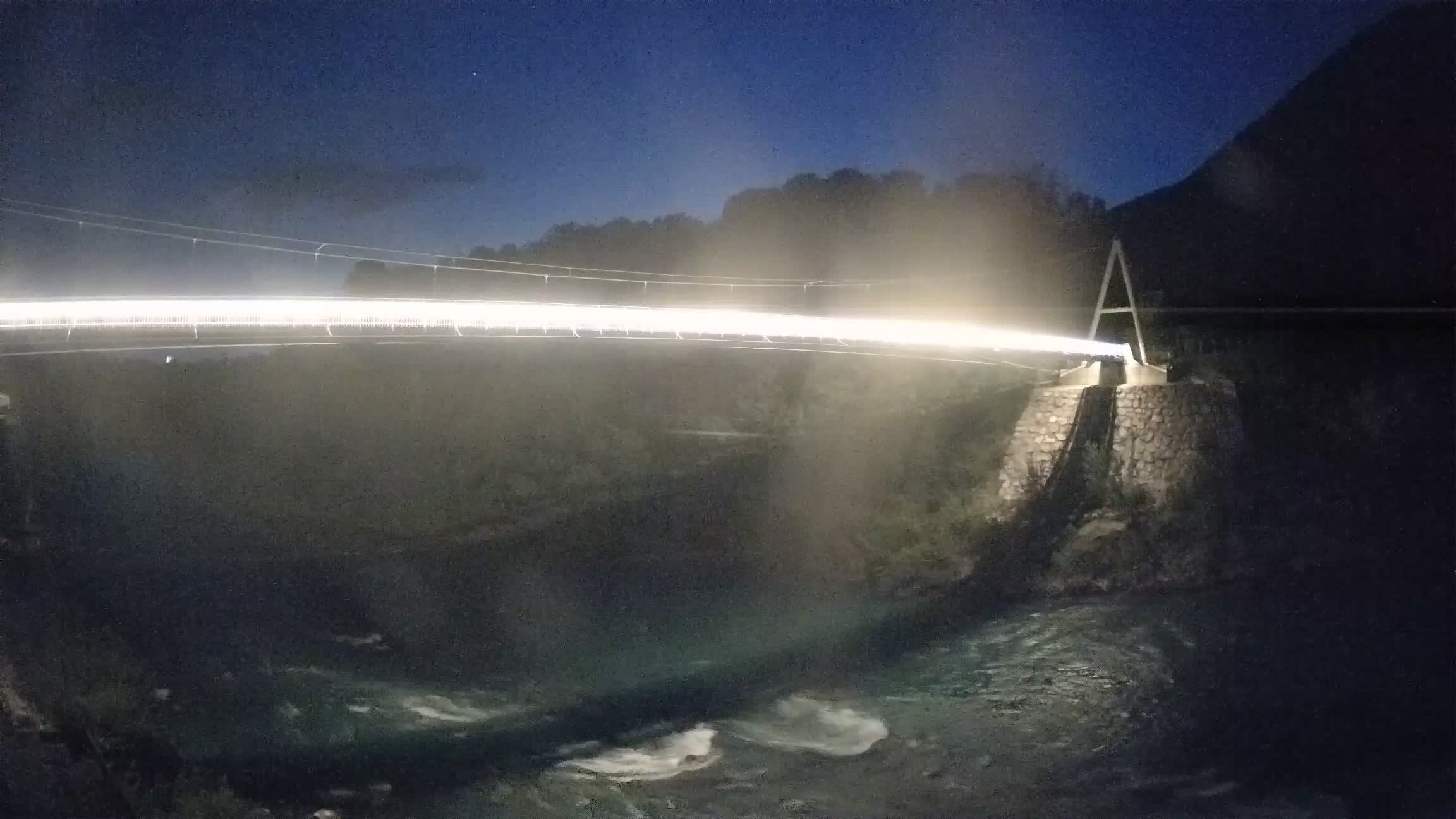 Passerelle sur la rivière Soča livecam Solkan
