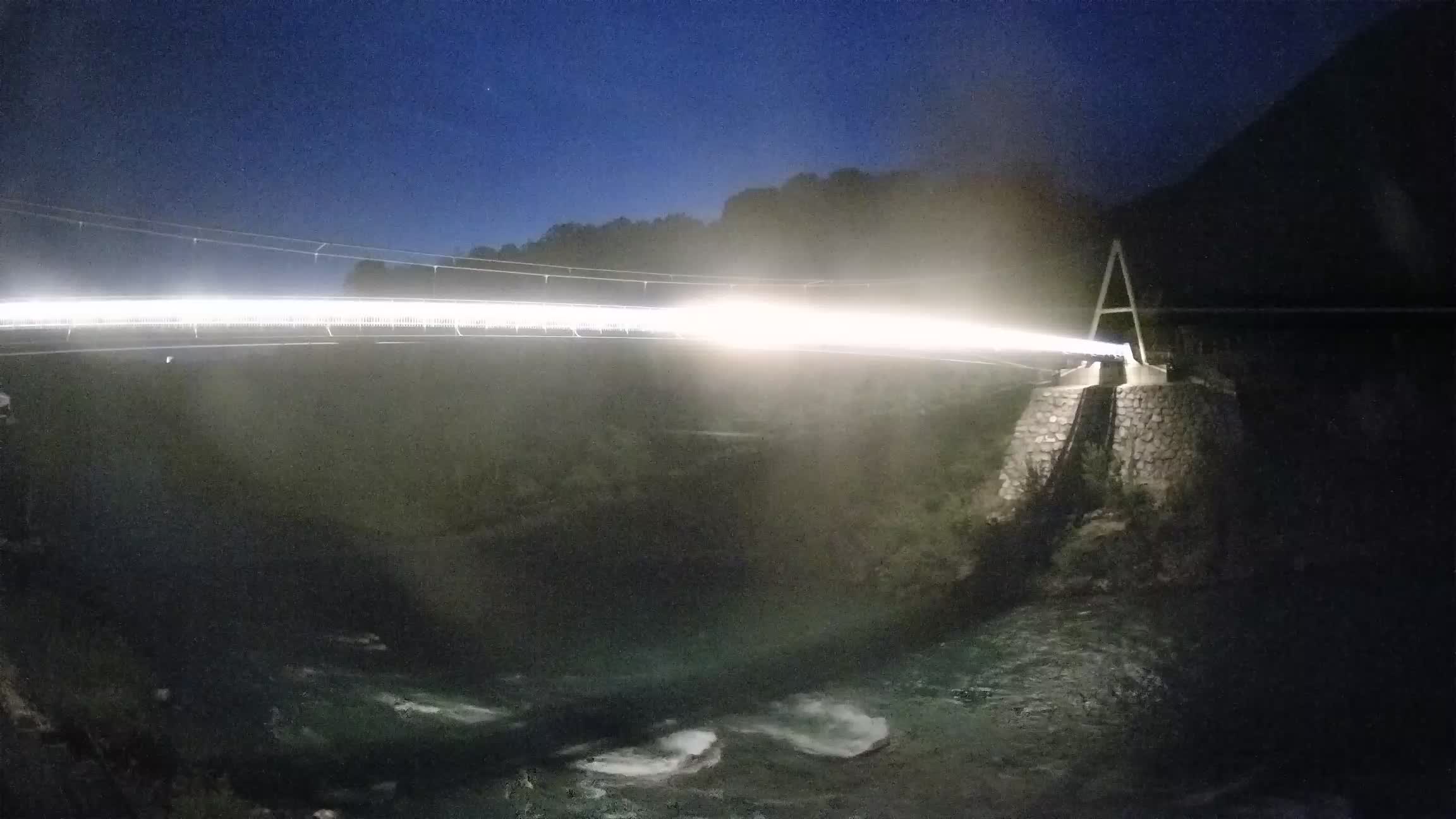Passerelle sur la rivière Soča livecam Solkan