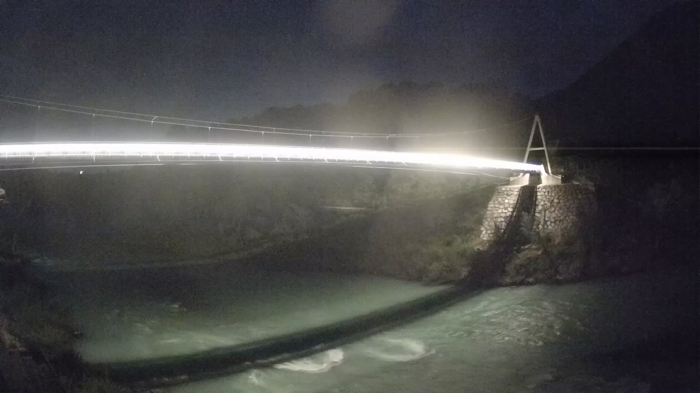 Passerelle sur la rivière Soča livecam Solkan